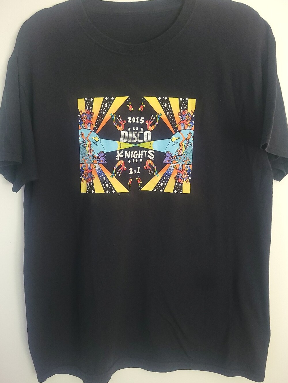 Rare Burning Man "Disco Knights" 2015 Theme Camp T-Shirt
